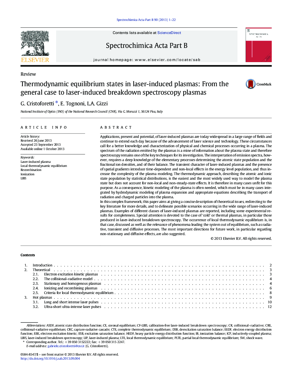 Thermodynamic equilibrium states in laser-induced plasmas: From the general case to laser-induced breakdown spectroscopy plasmas