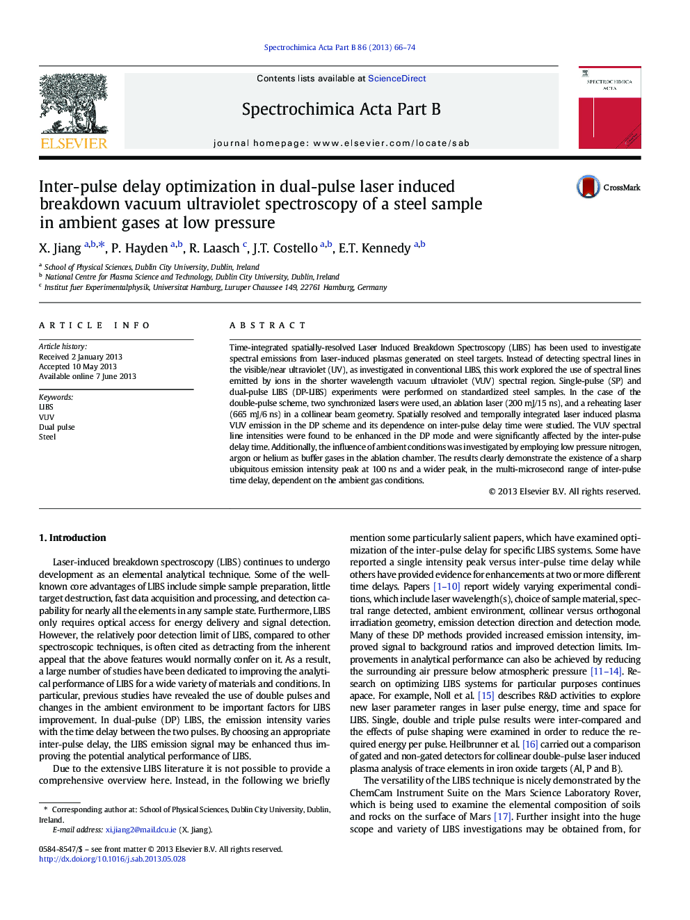 Inter-pulse delay optimization in dual-pulse laser induced breakdown vacuum ultraviolet spectroscopy of a steel sample in ambient gases at low pressure