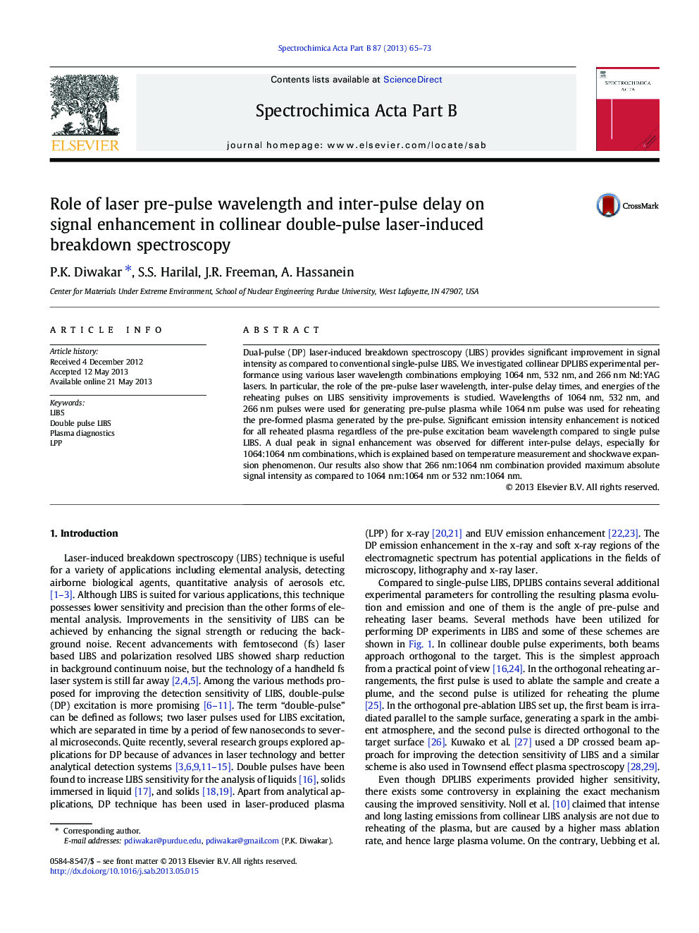 Role of laser pre-pulse wavelength and inter-pulse delay on signal enhancement in collinear double-pulse laser-induced breakdown spectroscopy