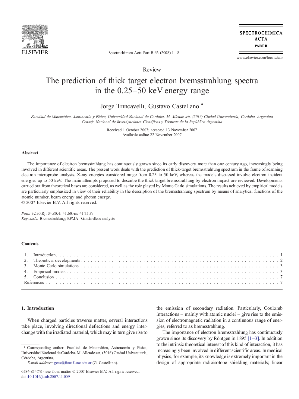 The prediction of thick target electron bremsstrahlung spectra in the 0.25–50 keV energy range