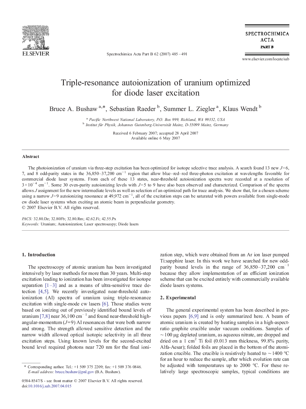 Triple-resonance autoionization of uranium optimized for diode laser excitation