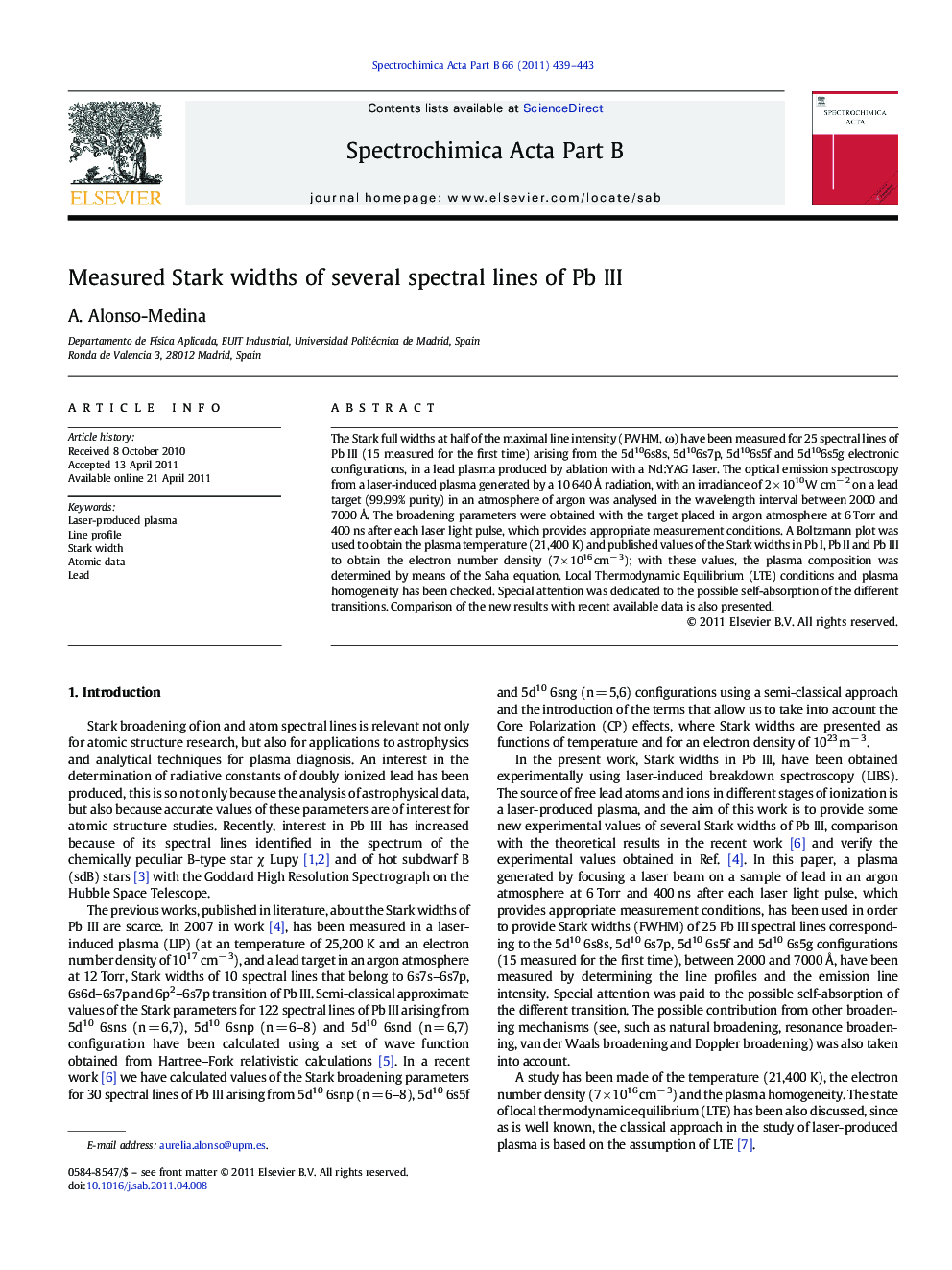 Measured Stark widths of several spectral lines of Pb III