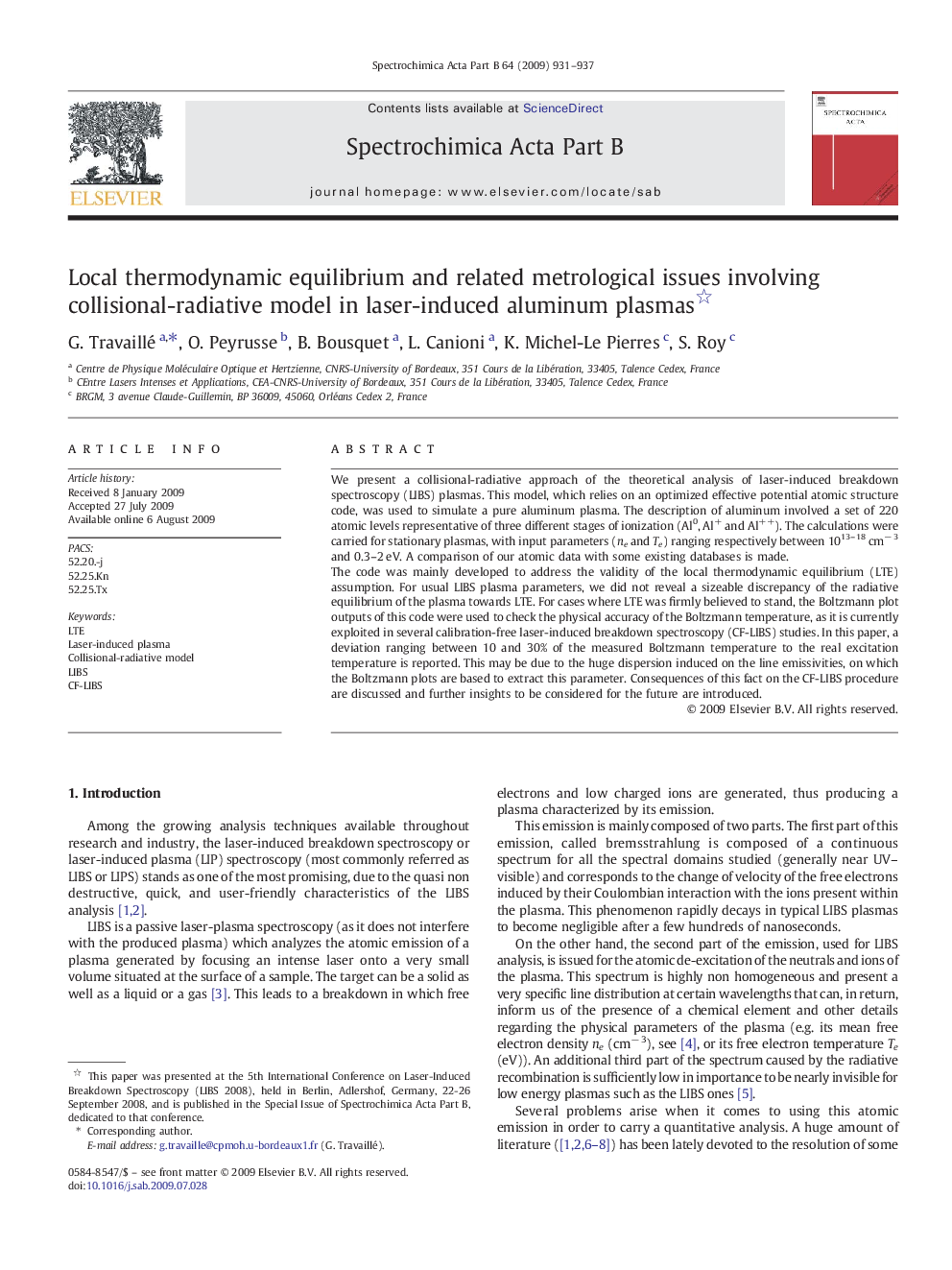 Local thermodynamic equilibrium and related metrological issues involving collisional-radiative model in laser-induced aluminum plasmas 