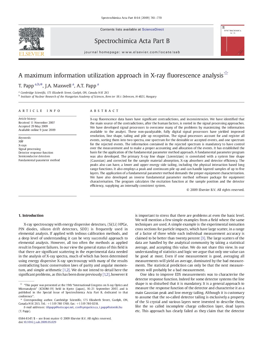 A maximum information utilization approach in X-ray fluorescence analysis 