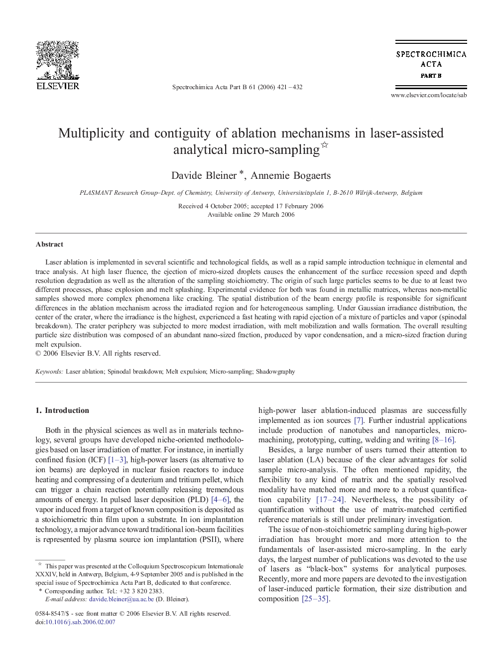 Multiplicity and contiguity of ablation mechanisms in laser-assisted analytical micro-sampling ⋆