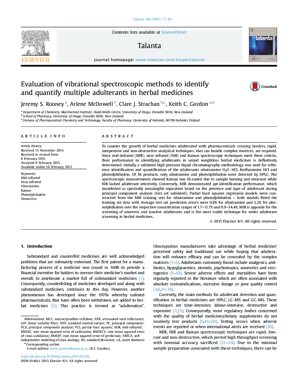 Evaluation of vibrational spectroscopic methods to identify and quantify multiple adulterants in herbal medicines