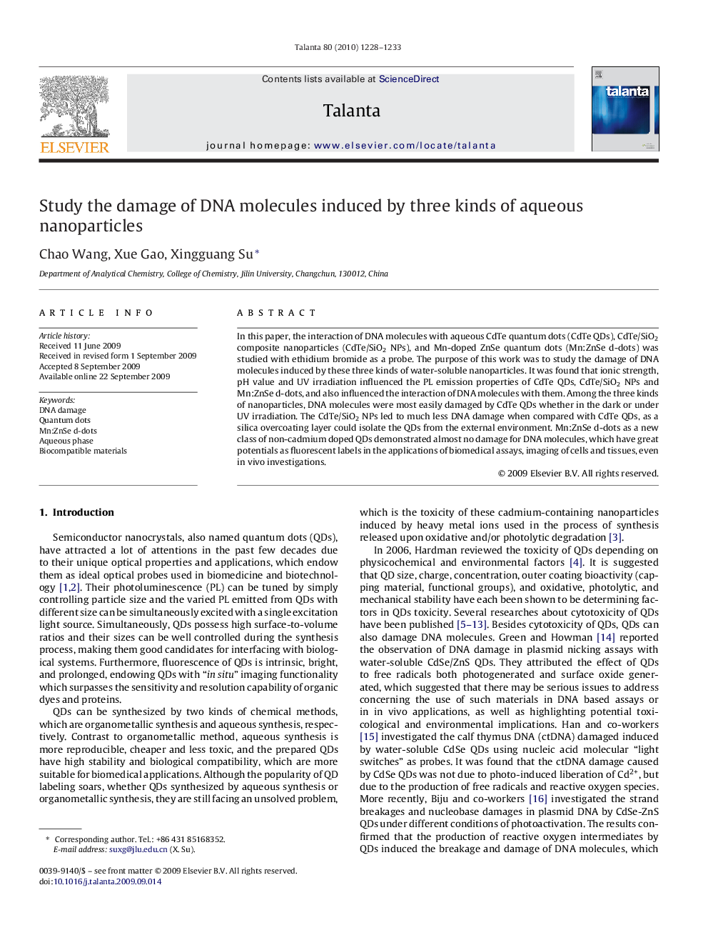 Study the damage of DNA molecules induced by three kinds of aqueous nanoparticles