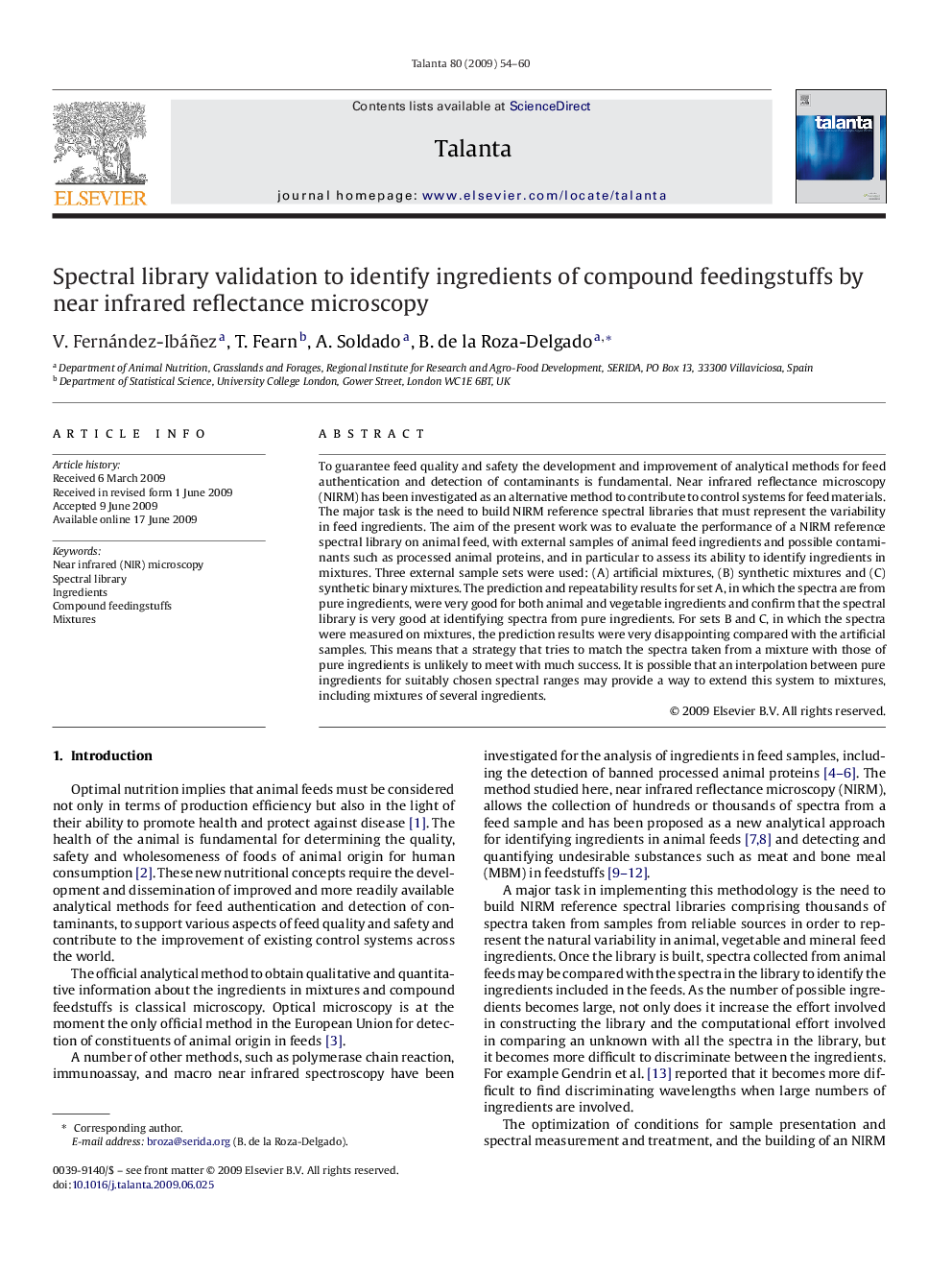 Spectral library validation to identify ingredients of compound feedingstuffs by near infrared reflectance microscopy