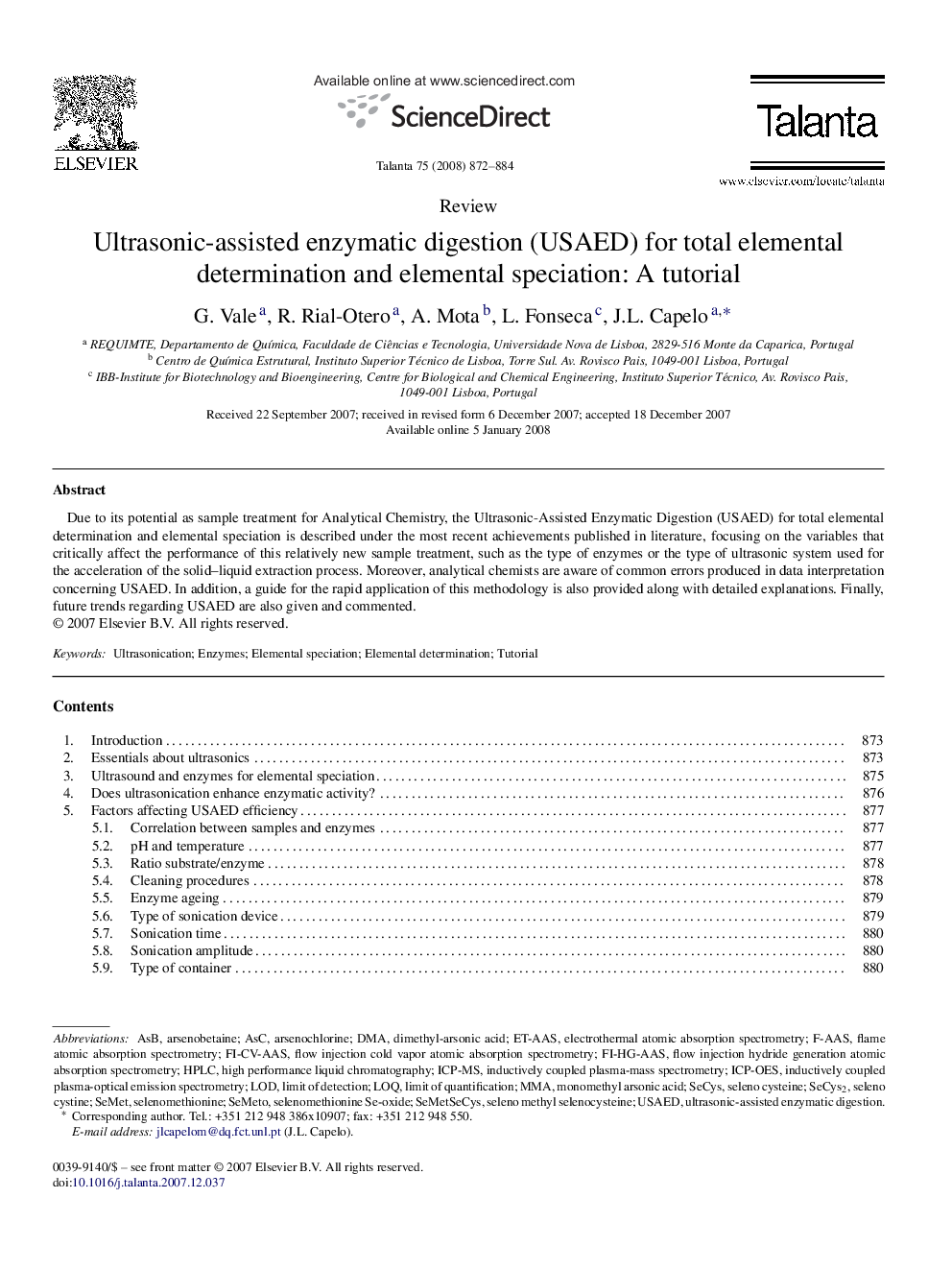 Ultrasonic-assisted enzymatic digestion (USAED) for total elemental determination and elemental speciation: A tutorial