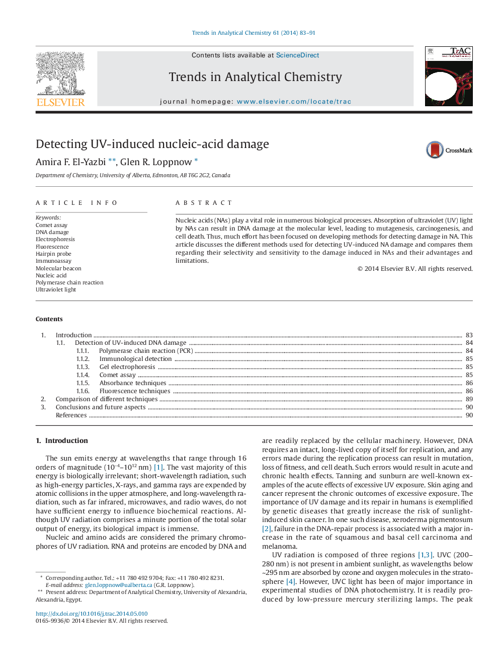 Detecting UV-induced nucleic-acid damage