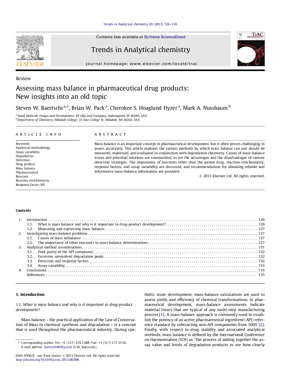 Assessing mass balance in pharmaceutical drug products: New insights into an old topic