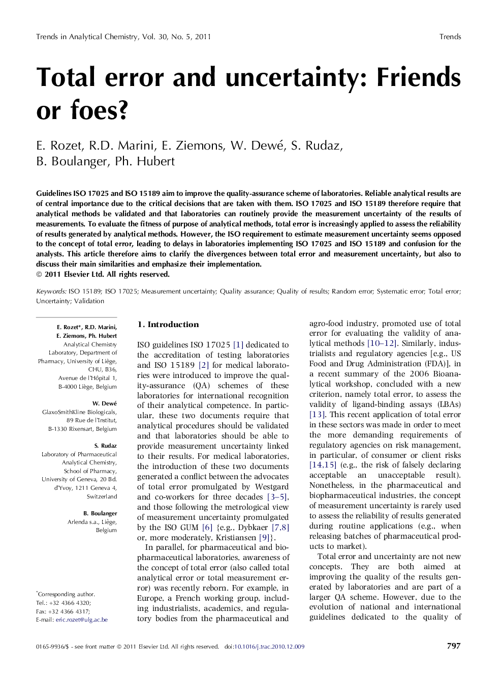 Total error and uncertainty: Friends or foes?