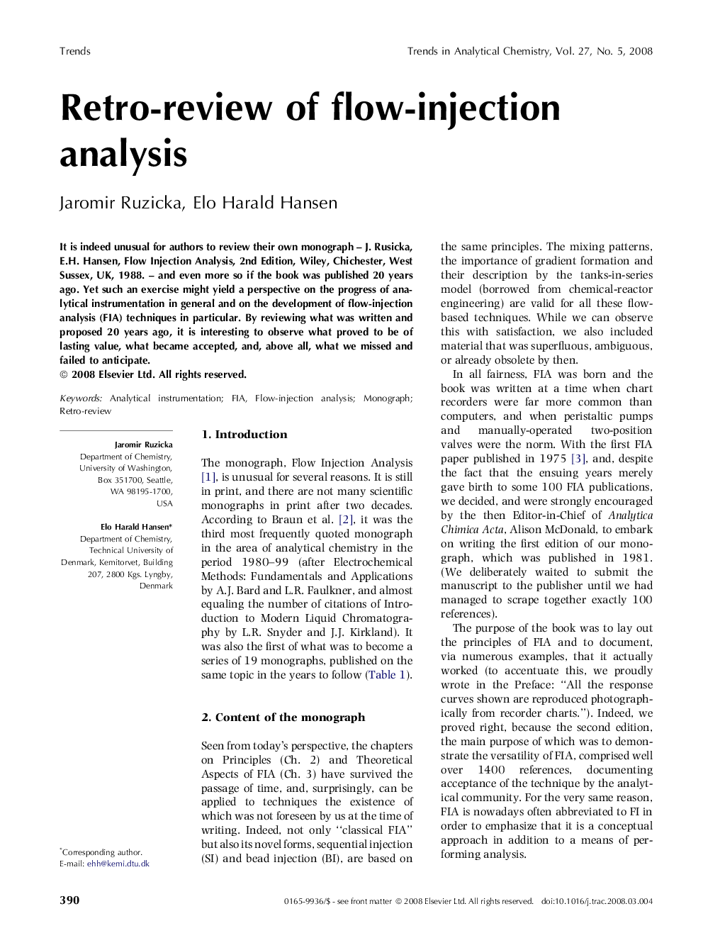 Retro-review of flow-injection analysis