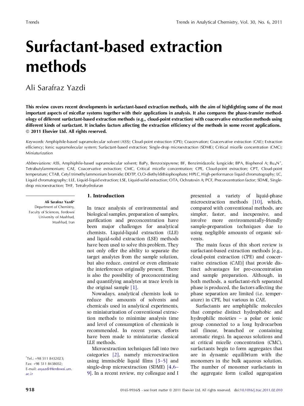 Surfactant-based extraction methods