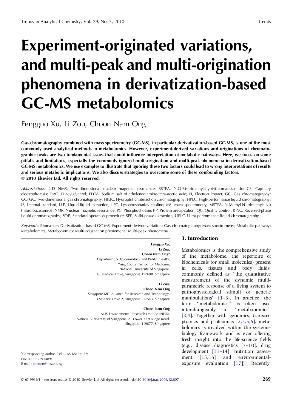 Experiment-originated variations, and multi-peak and multi-origination phenomena in derivatization-based GC-MS metabolomics
