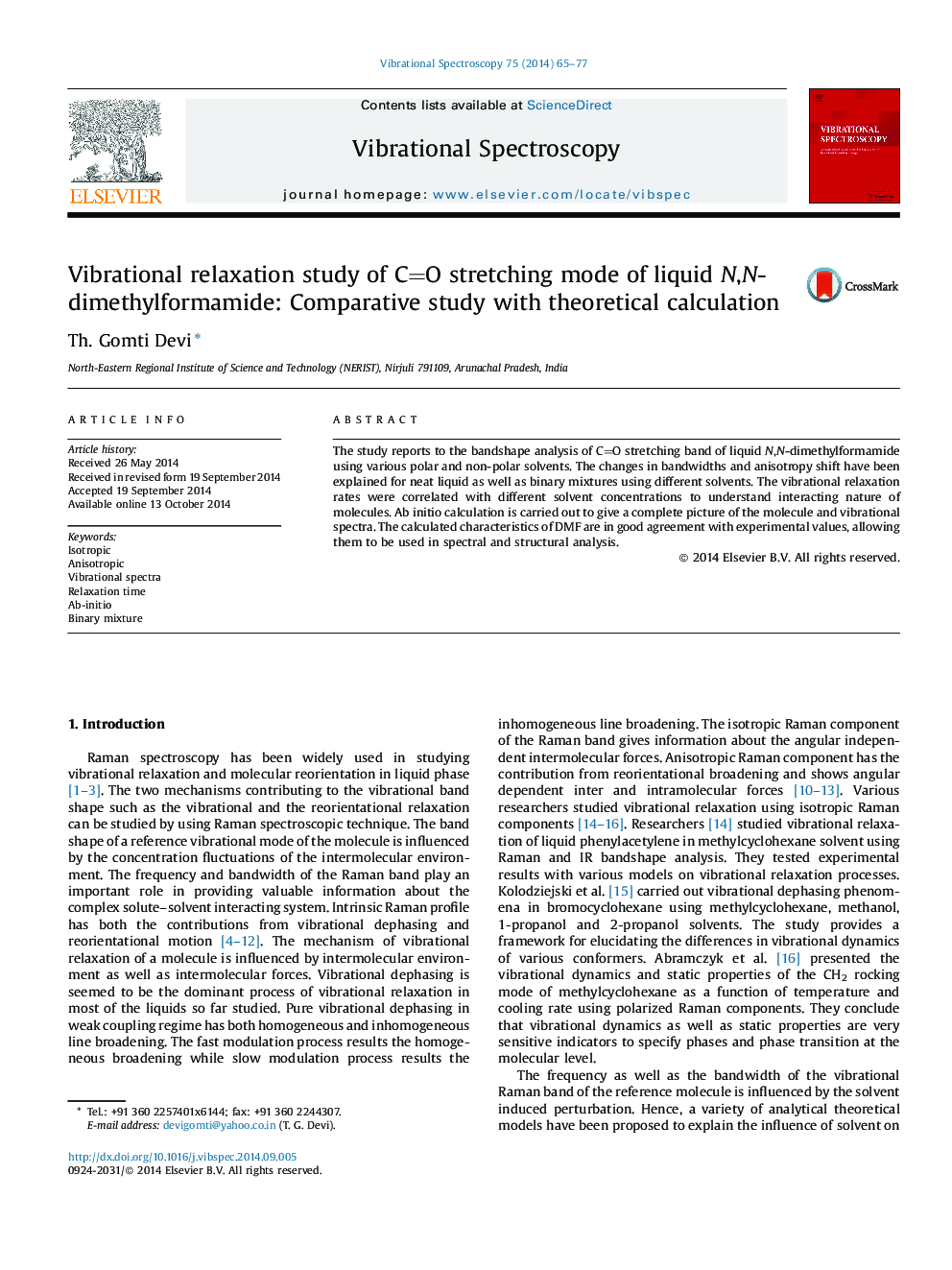 Vibrational relaxation study of CO stretching mode of liquid N,N-dimethylformamide: Comparative study with theoretical calculation