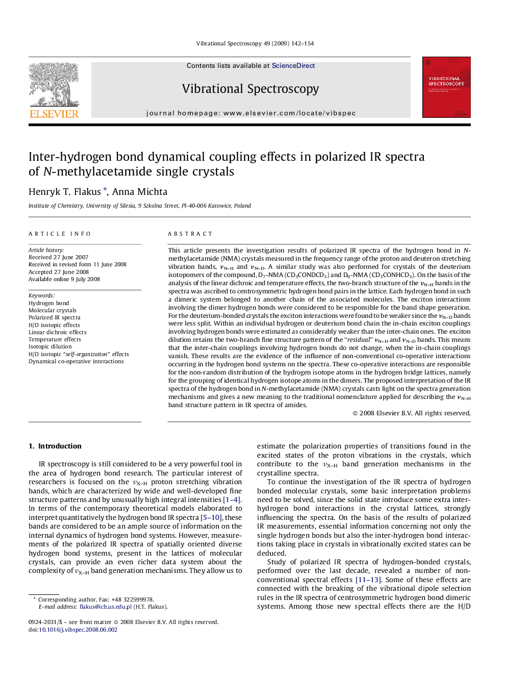 Inter-hydrogen bond dynamical coupling effects in polarized IR spectra of N-methylacetamide single crystals