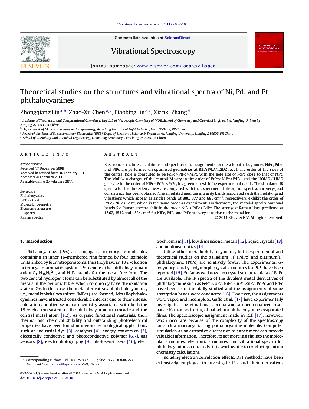 Theoretical studies on the structures and vibrational spectra of Ni, Pd, and Pt phthalocyanines