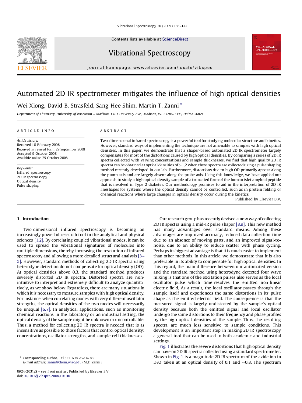 Automated 2D IR spectrometer mitigates the influence of high optical densities