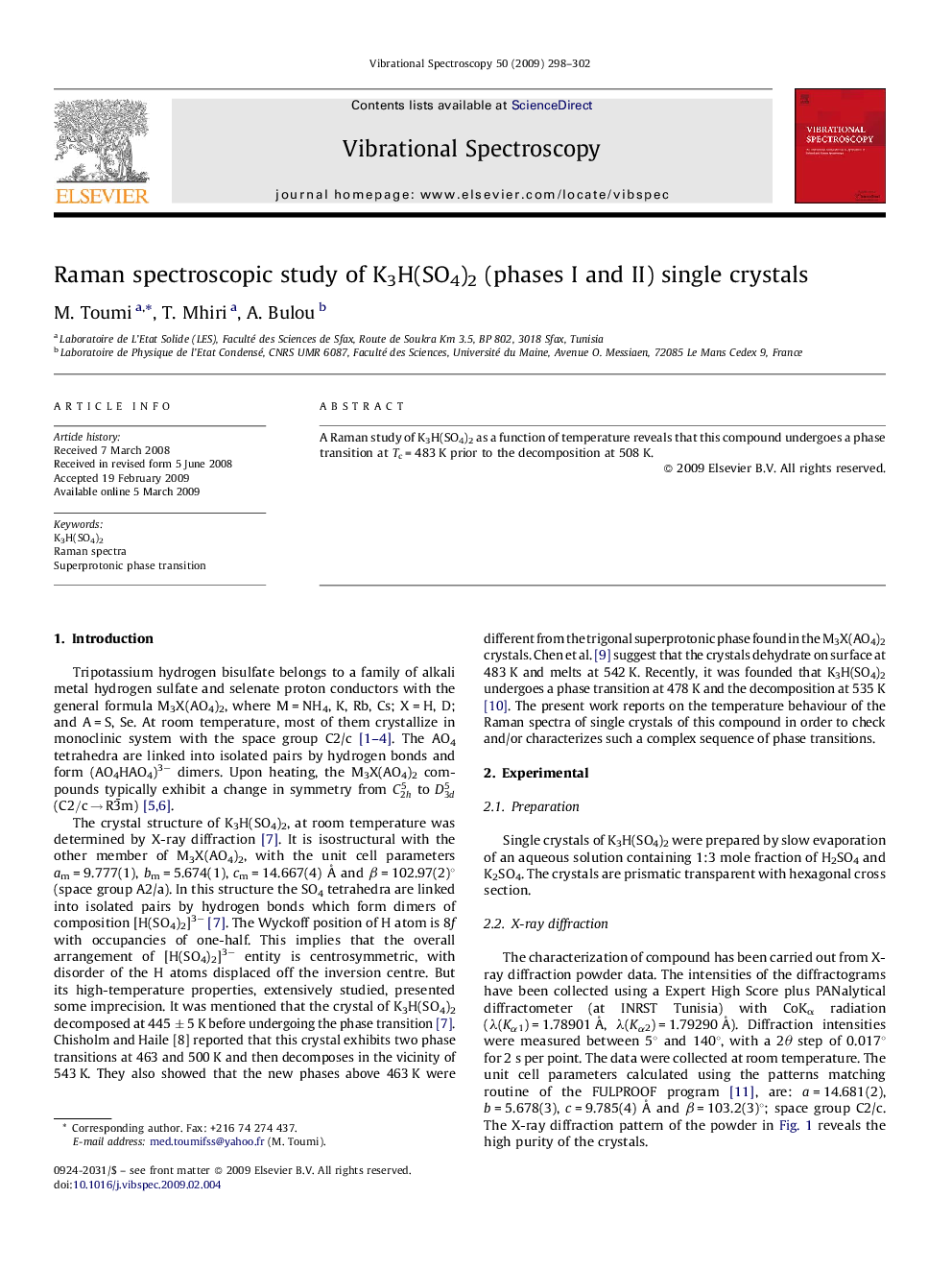 Raman spectroscopic study of K3H(SO4)2 (phases I and II) single crystals