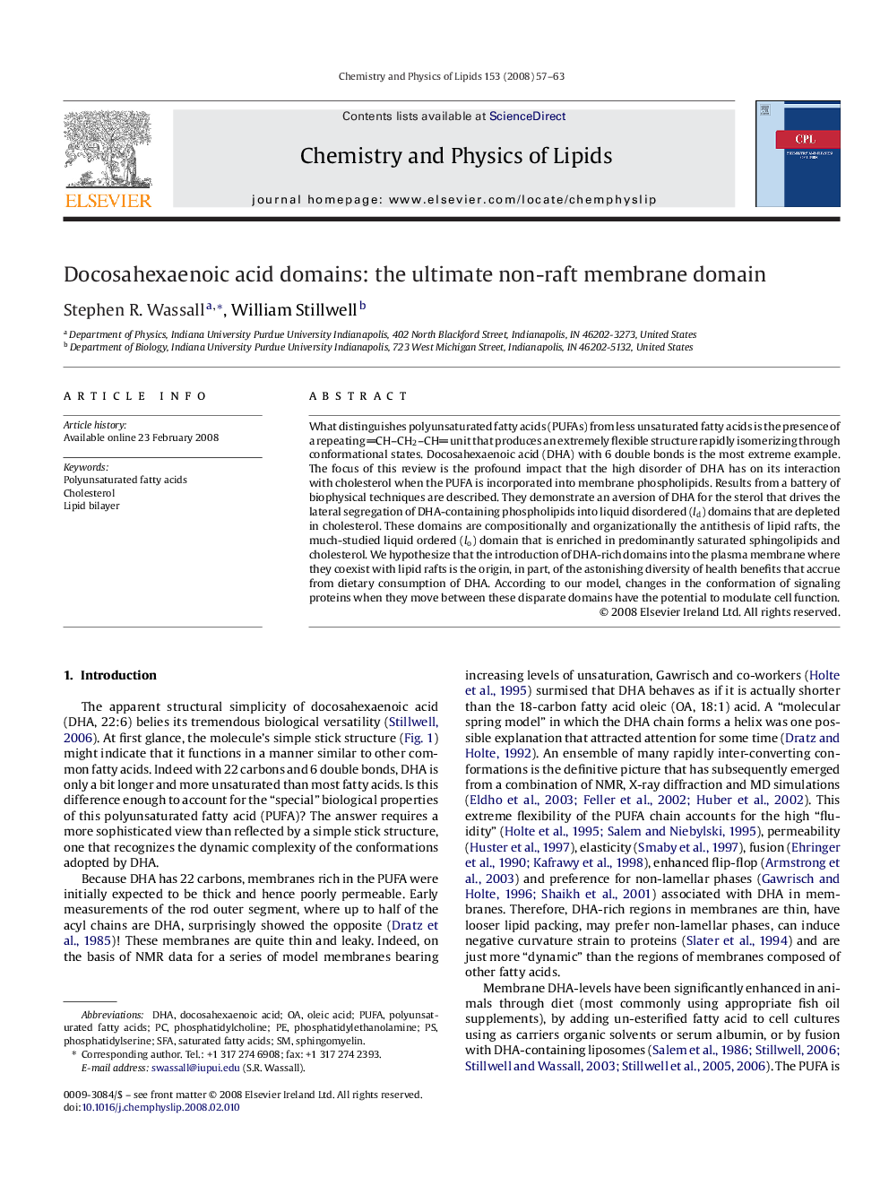 Docosahexaenoic acid domains: the ultimate non-raft membrane domain