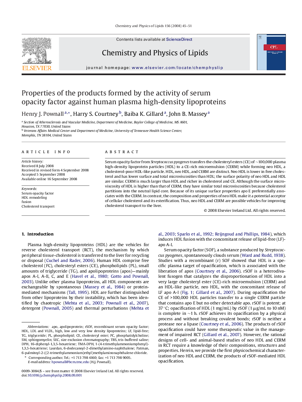 Properties of the products formed by the activity of serum opacity factor against human plasma high-density lipoproteins