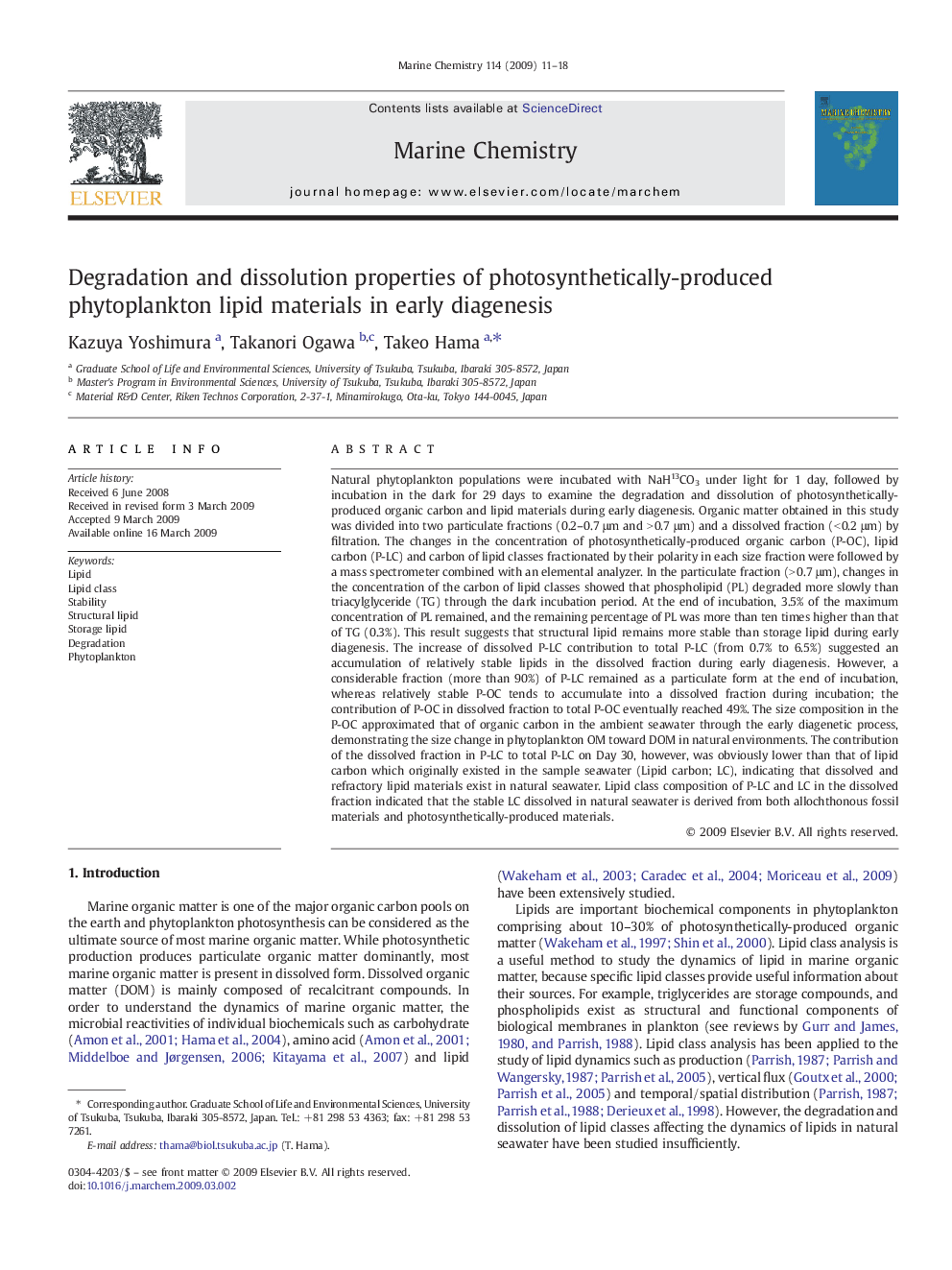 Degradation and dissolution properties of photosynthetically-produced phytoplankton lipid materials in early diagenesis