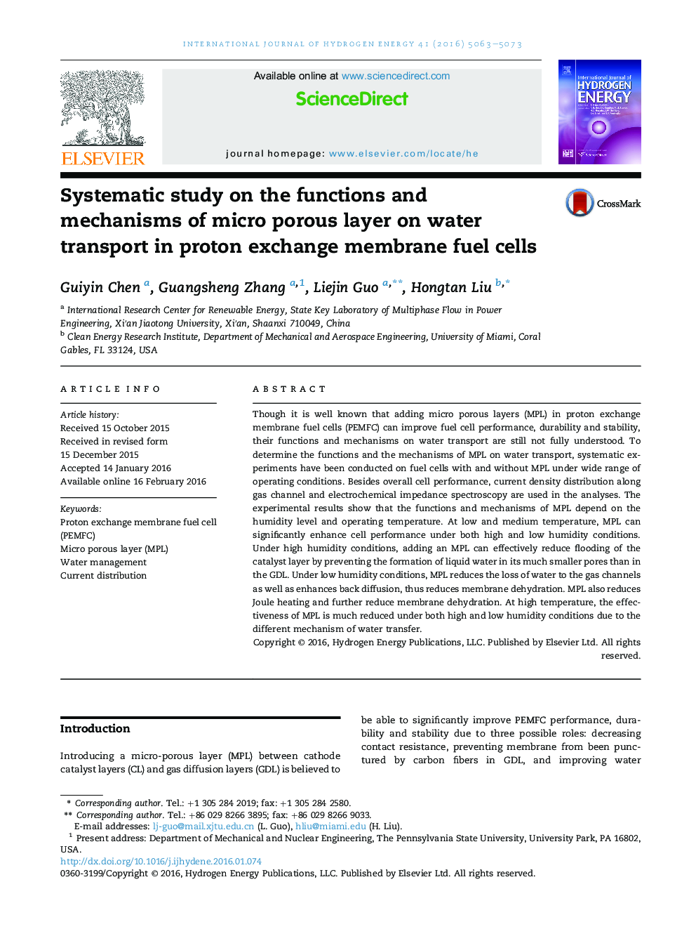 Systematic study on the functions and mechanisms of micro porous layer on water transport in proton exchange membrane fuel cells