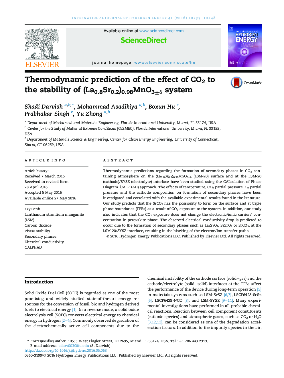 Thermodynamic prediction of the effect of CO2 to the stability of (La0.8Sr0.2)0.98MnO3±δ system