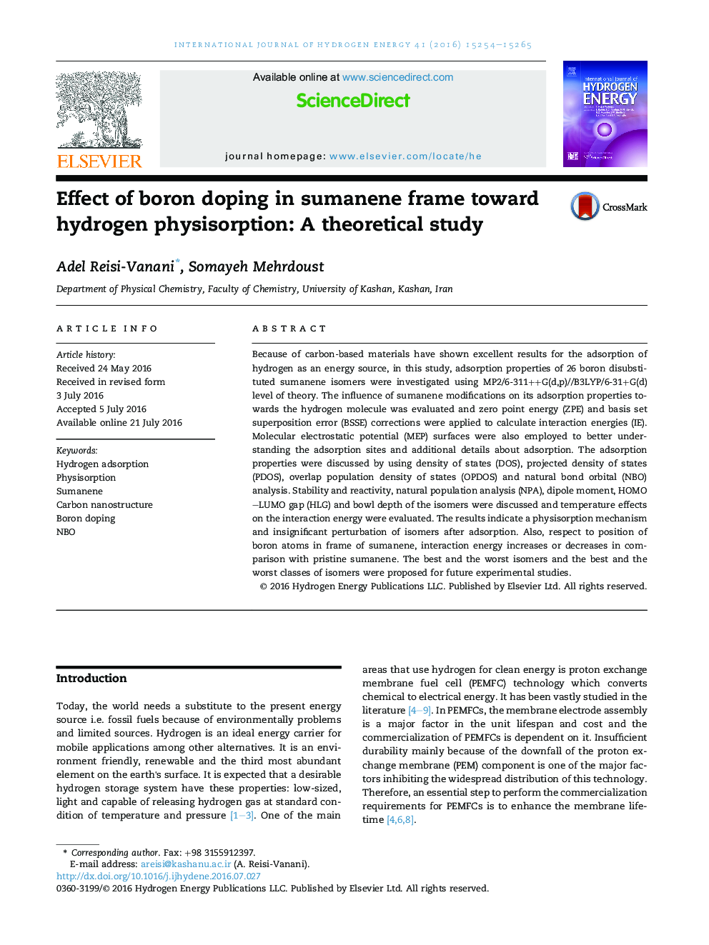 Effect of boron doping in sumanene frame toward hydrogen physisorption: A theoretical study