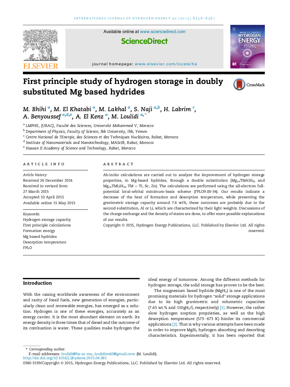 First principle study of hydrogen storage in doubly substituted Mg based hydrides