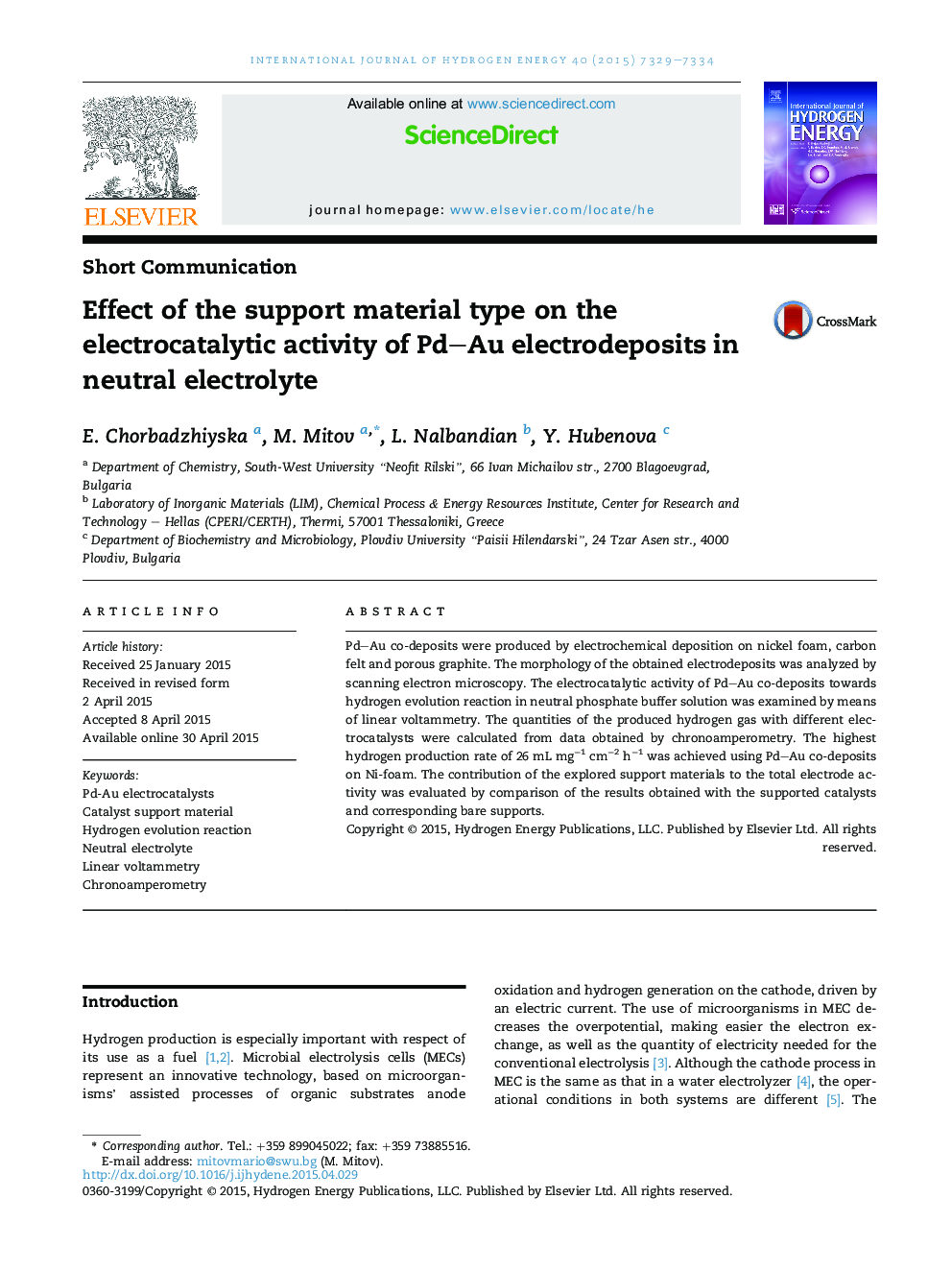 Effect of the support material type on the electrocatalytic activity of Pd–Au electrodeposits in neutral electrolyte