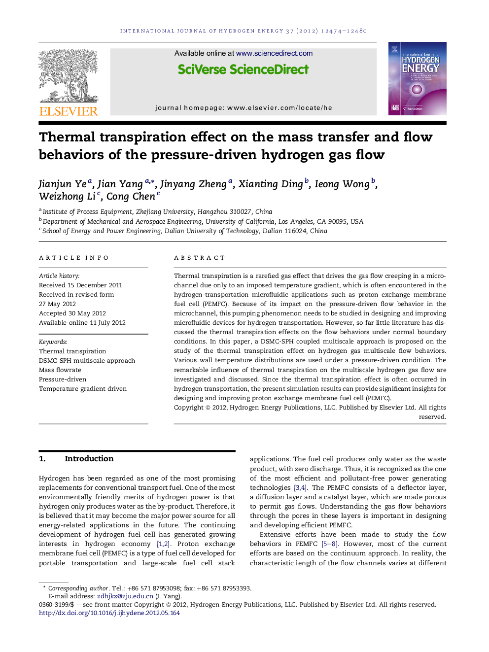 Thermal transpiration effect on the mass transfer and flow behaviors of the pressure-driven hydrogen gas flow