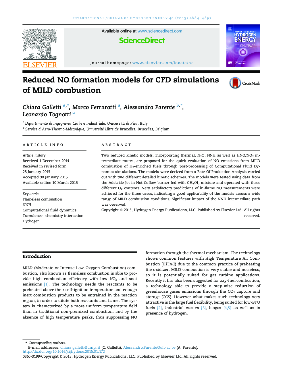 Reduced NO formation models for CFD simulations of MILD combustion