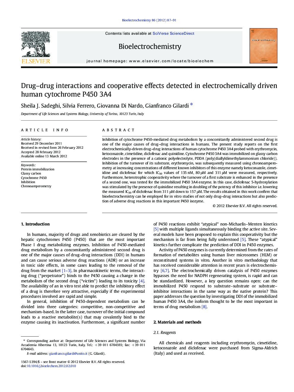 Drug–drug interactions and cooperative effects detected in electrochemically driven human cytochrome P450 3A4