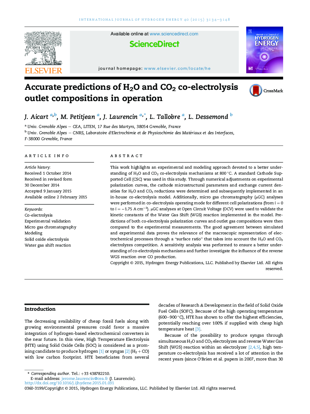 Accurate predictions of H2O and CO2 co-electrolysis outlet compositions in operation