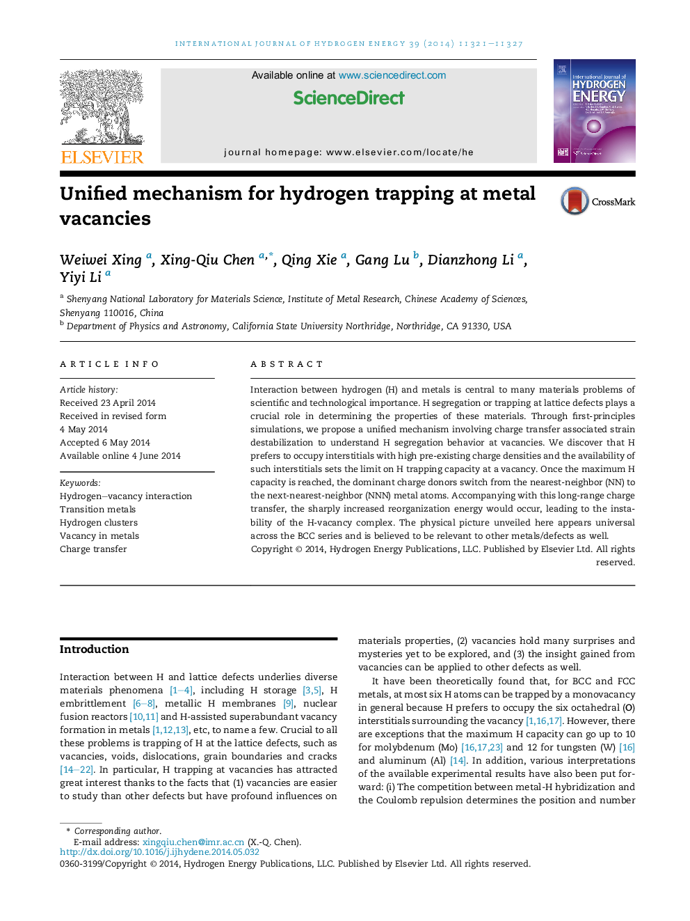 Unified mechanism for hydrogen trapping at metal vacancies