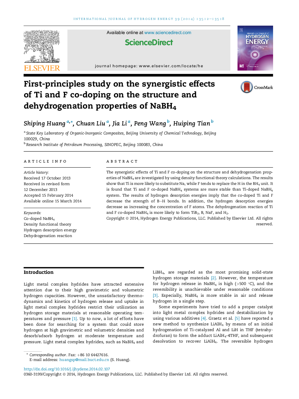 First-principles study on the synergistic effects of Ti and F co-doping on the structure and dehydrogenation properties of NaBH4