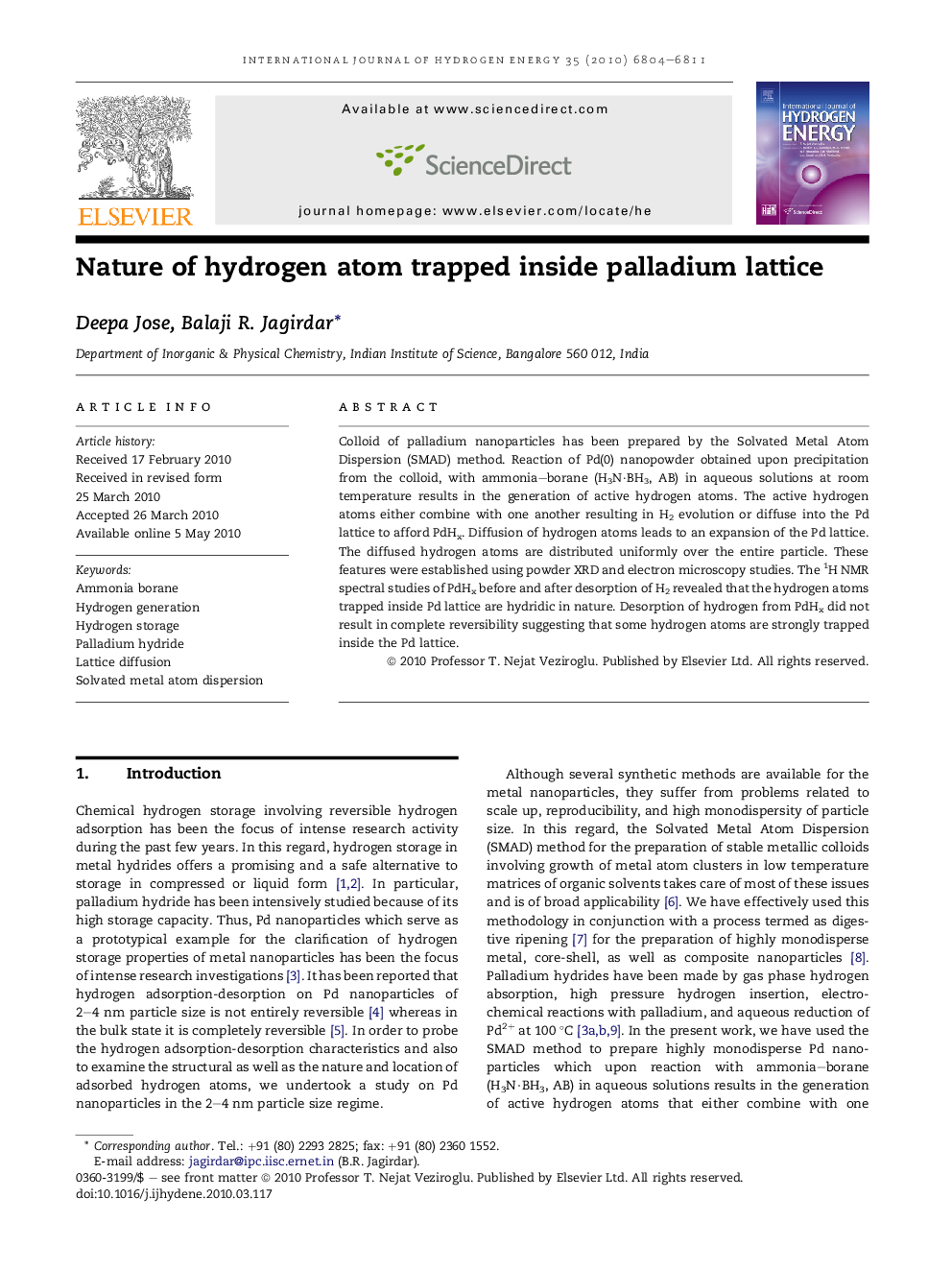 Nature of hydrogen atom trapped inside palladium lattice