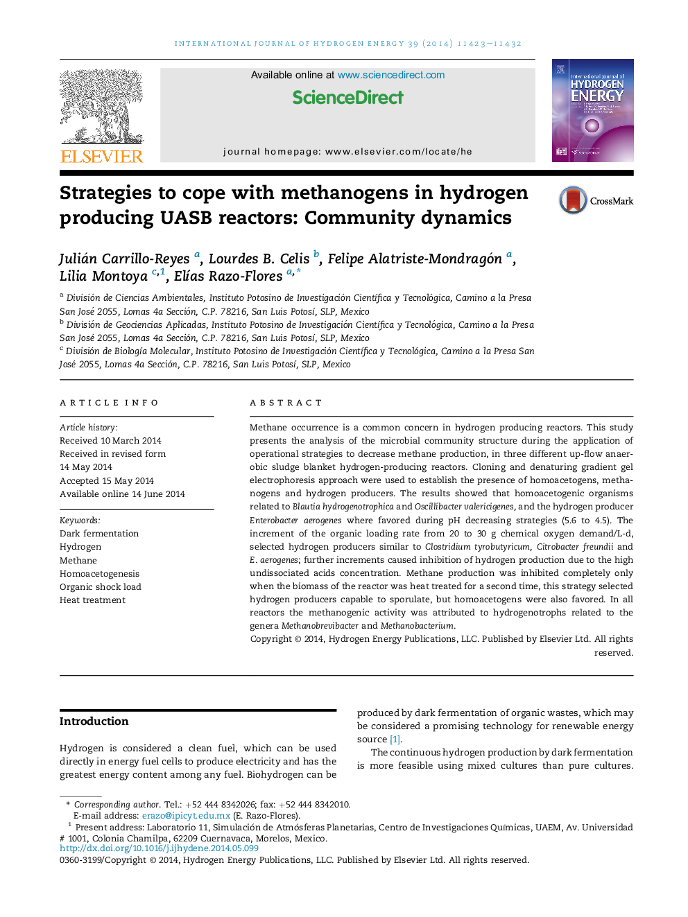 Strategies to cope with methanogens in hydrogen producing UASB reactors: Community dynamics