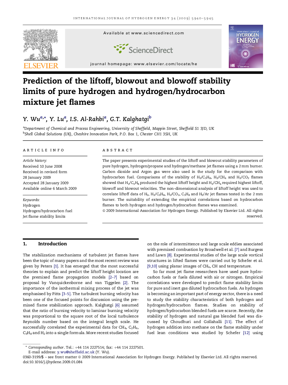 Prediction of the liftoff, blowout and blowoff stability limits of pure hydrogen and hydrogen/hydrocarbon mixture jet flames