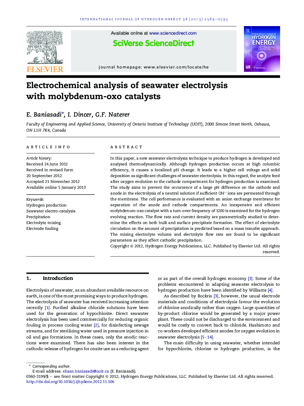 Electrochemical analysis of seawater electrolysis with molybdenum-oxo catalysts