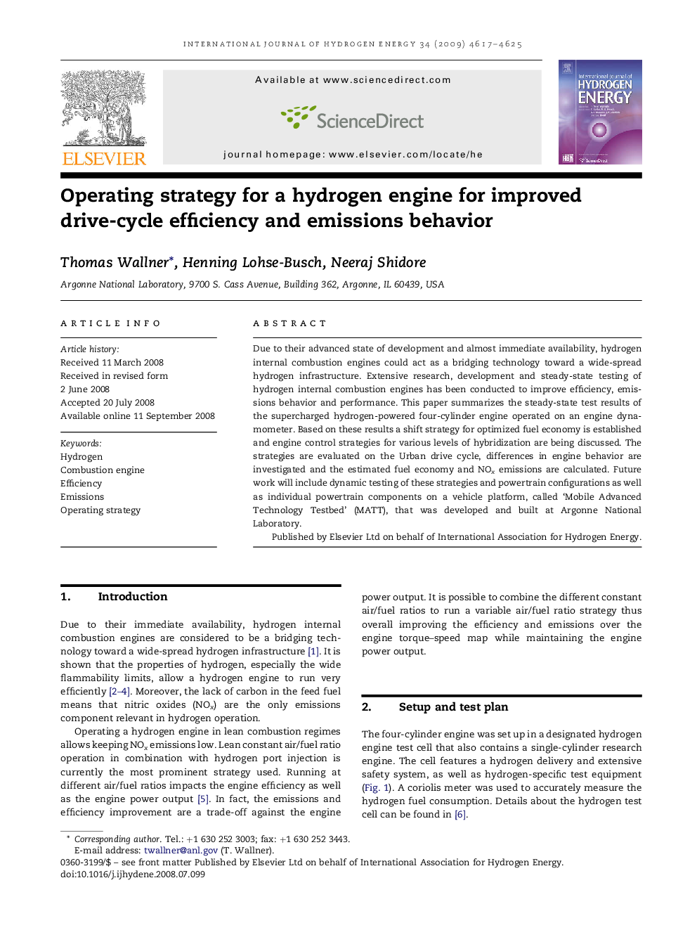 Operating strategy for a hydrogen engine for improved drive-cycle efficiency and emissions behavior