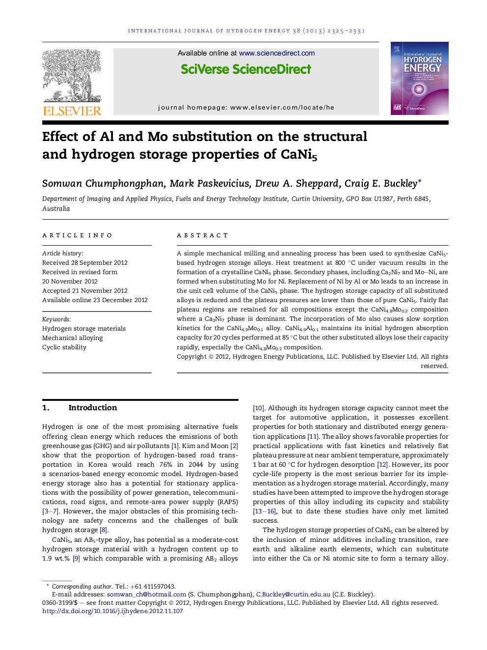 Effect of Al and Mo substitution on the structural and hydrogen storage properties of CaNi5