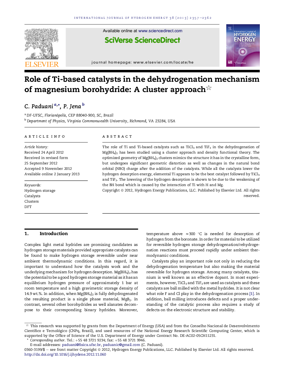 Role of Ti-based catalysts in the dehydrogenation mechanism of magnesium borohydride: A cluster approach 