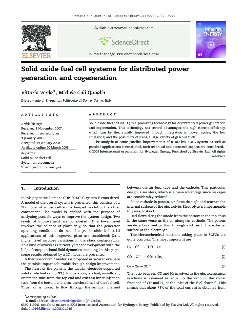 Solid oxide fuel cell systems for distributed power generation and cogeneration