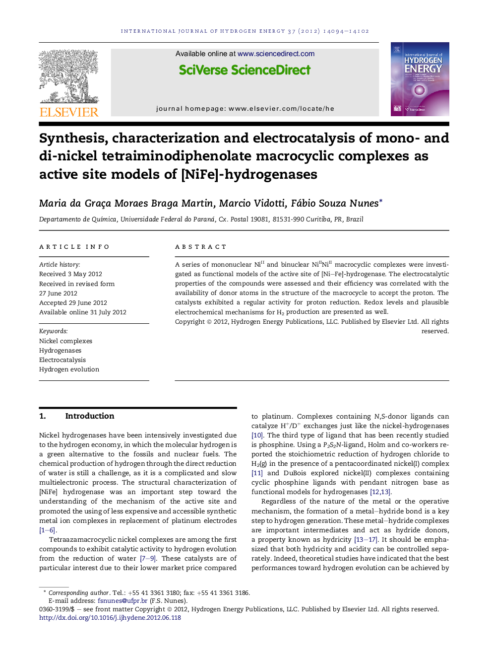 Synthesis, characterization and electrocatalysis of mono- and di-nickel tetraiminodiphenolate macrocyclic complexes as active site models of [NiFe]-hydrogenases