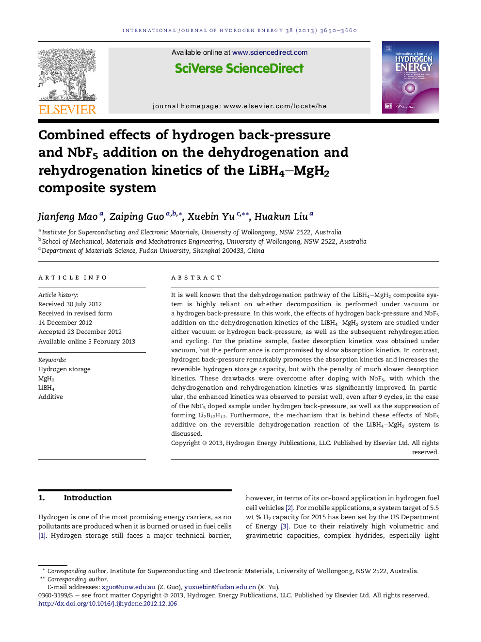 Combined effects of hydrogen back-pressure and NbF5 addition on the dehydrogenation and rehydrogenation kinetics of the LiBH4–MgH2 composite system