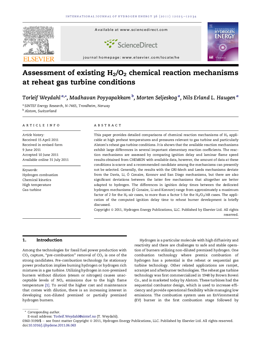 Assessment of existing H2/O2 chemical reaction mechanisms at reheat gas turbine conditions