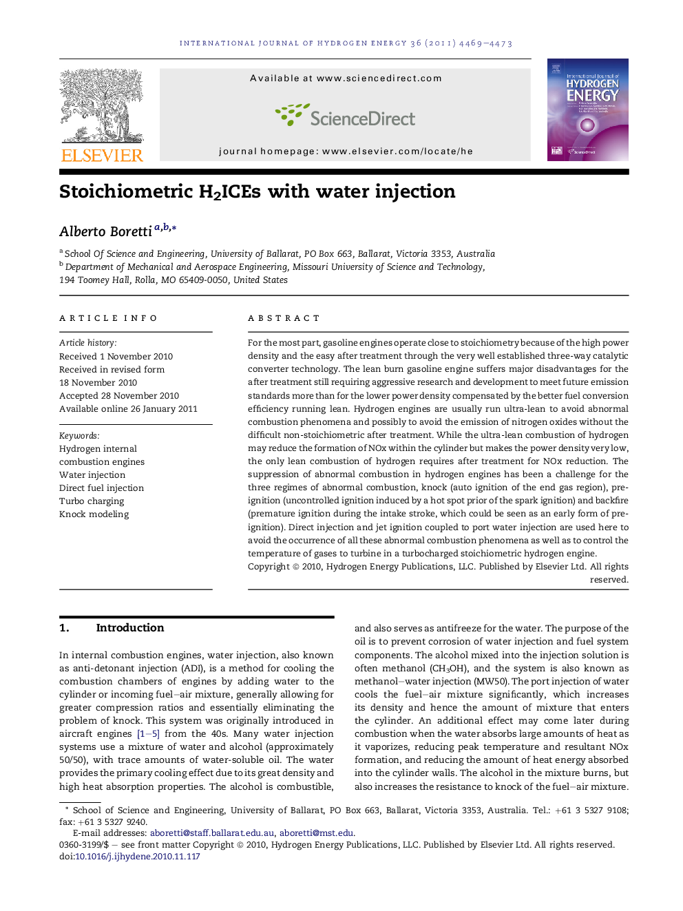 Stoichiometric H2ICEs with water injection